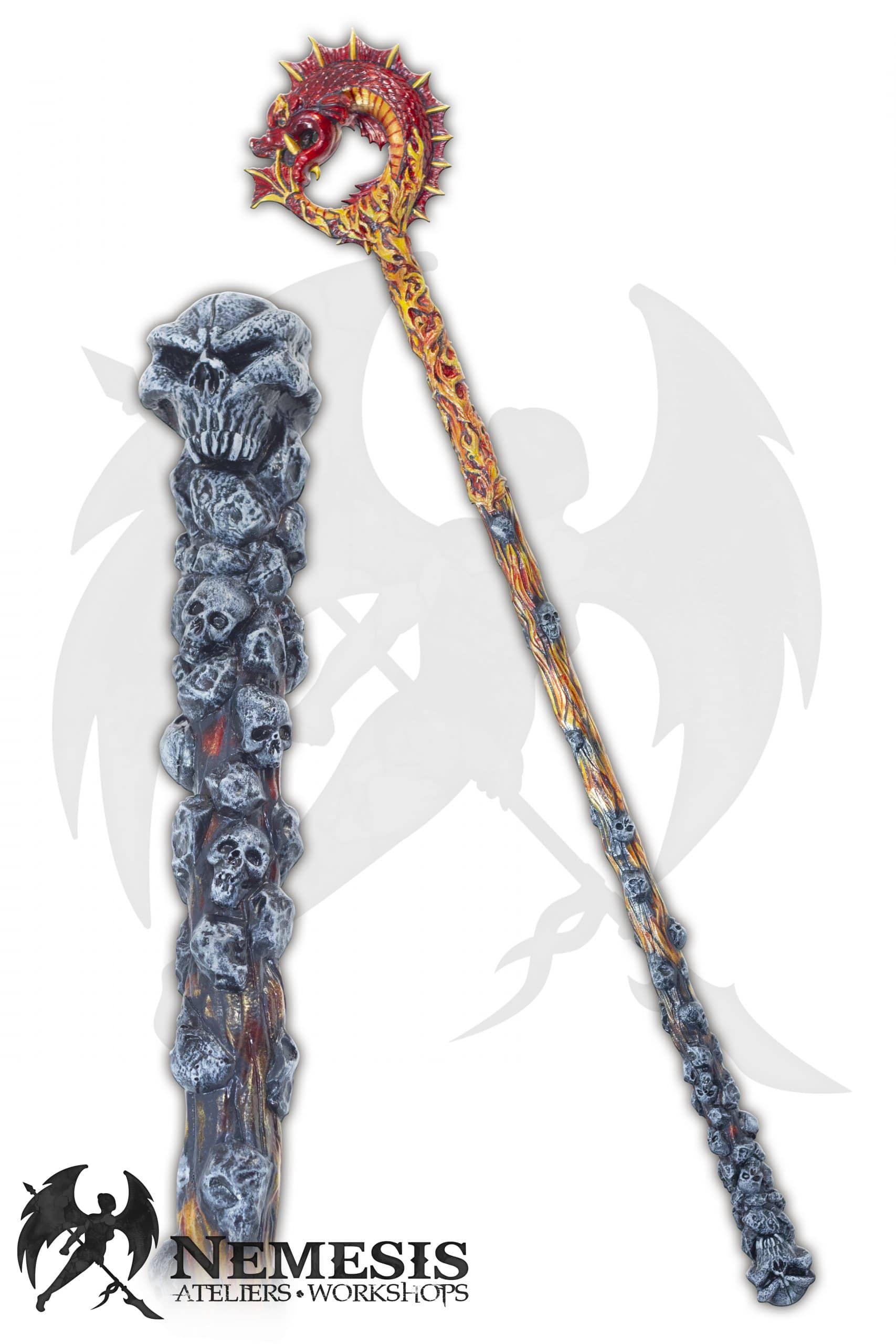 Custom LARP Red Tuna Fish Mage Staff