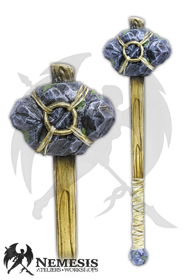Custom LARP Rock Tribal Mace