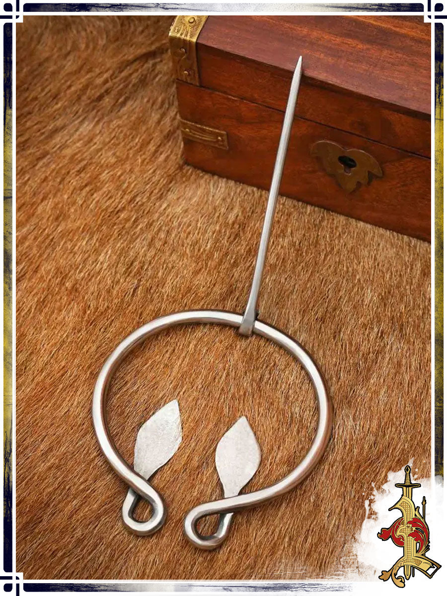 Fibule feuilles - Acier inox