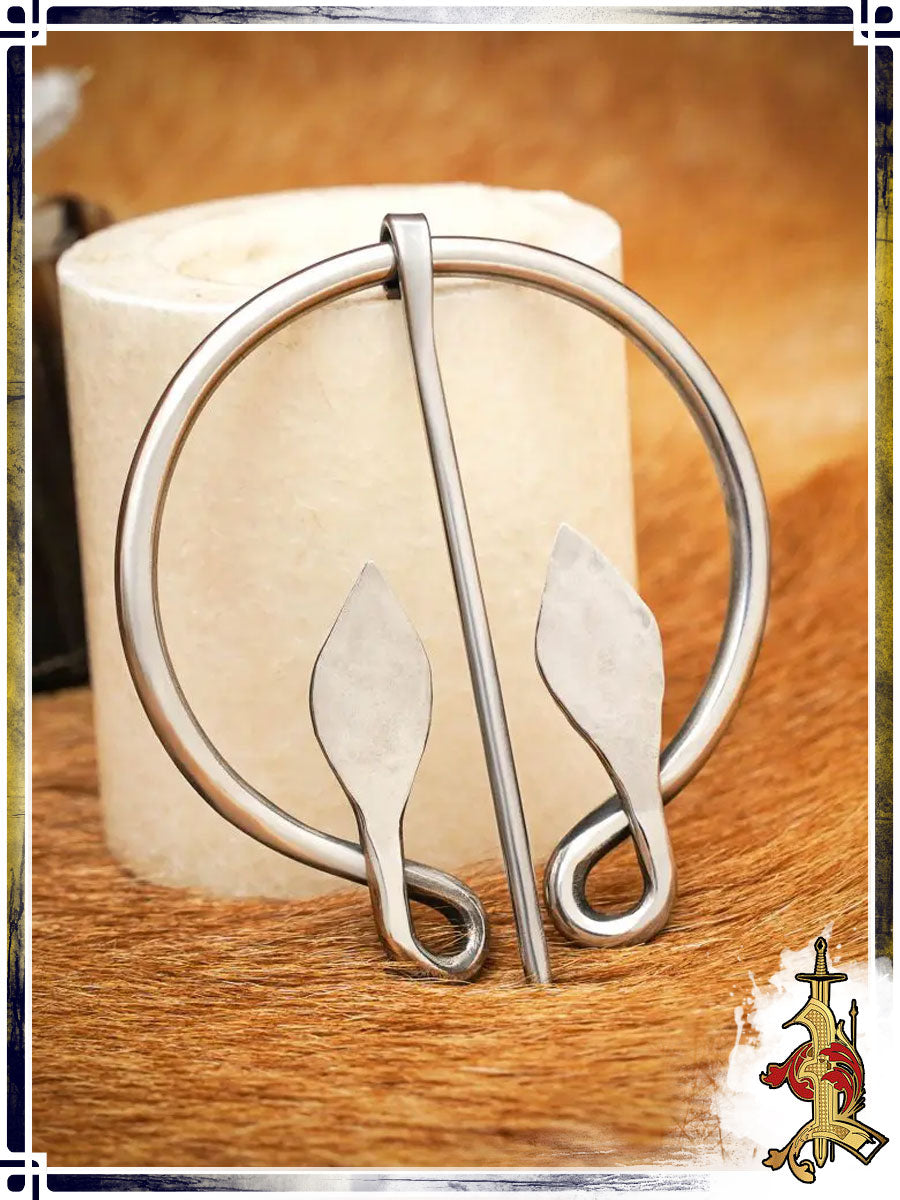 Fibule feuilles - Acier inox