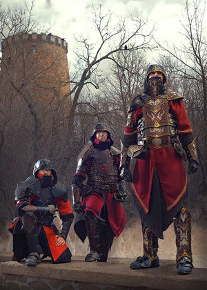 3 samples of armors with our levels of details to understand your custom larp costume project