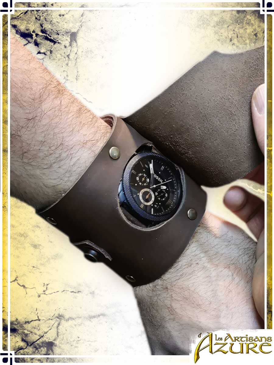 Watch Cover Jewelry Les Artisans d'Azure Large Brown leather 