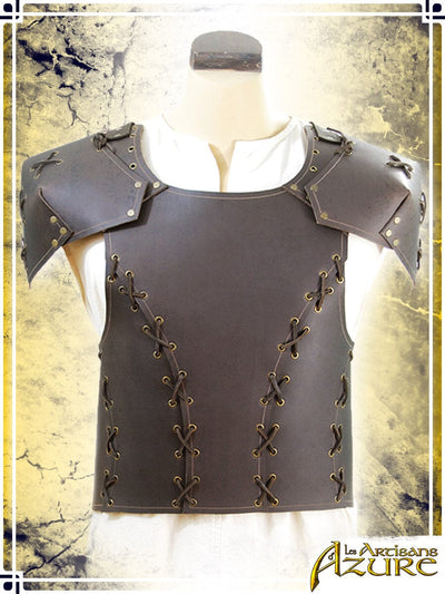 Borge Breastplate with Pauldrons Leather Armors Les Artisans d'Azure 