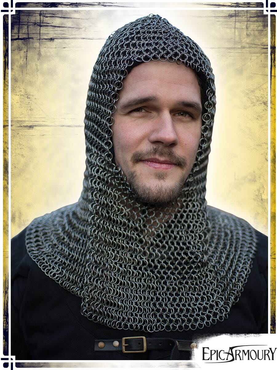 Alaric Chainmail Coif Chainmail Coifs Epic Armoury Classic Steel Large 