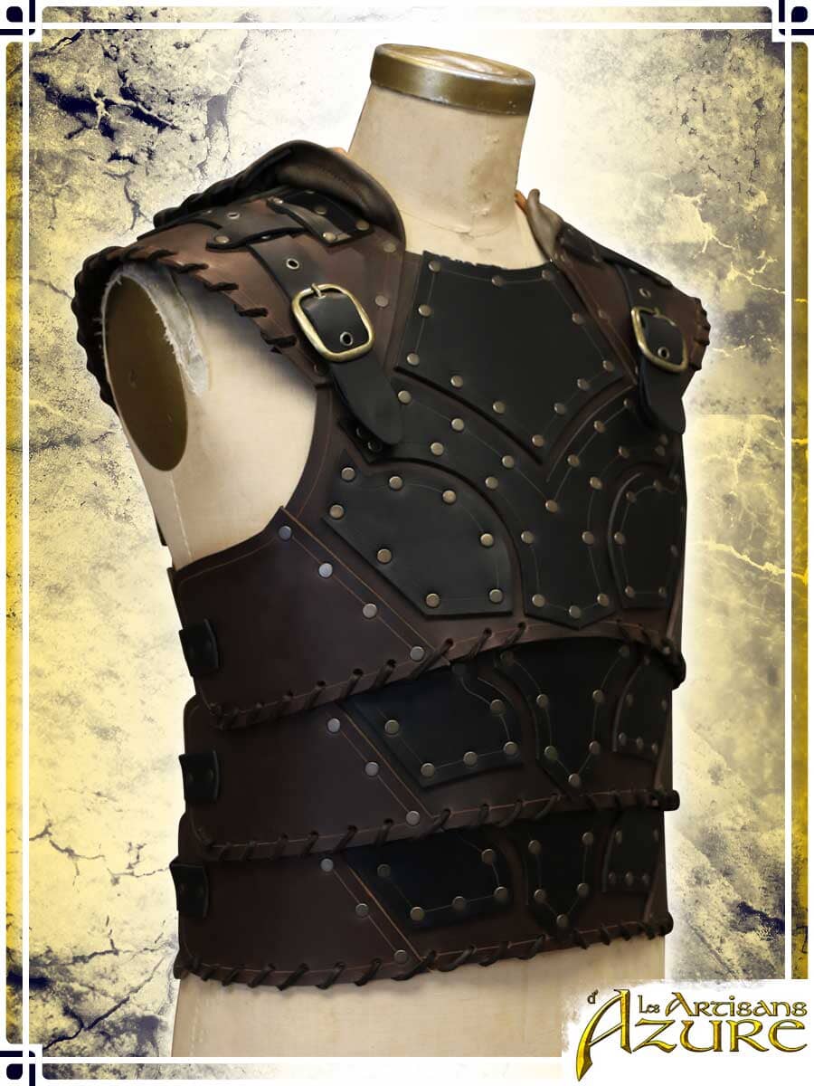 Articulated Scoundrel Armor with Hood Leather Armors Les Artisans d'Azure Brown|Black Medium 