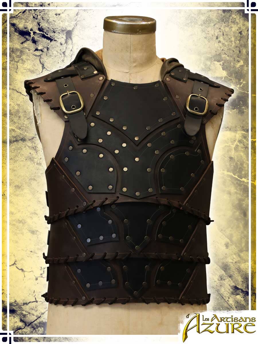 Articulated Scoundrel Armor with Hood Leather Armors Les Artisans d'Azure Brown|Black XLarge 