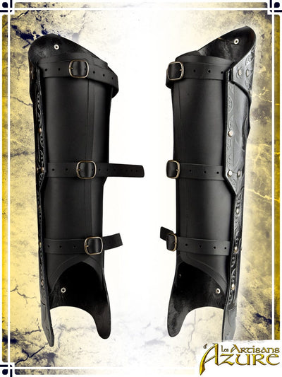 Assassin Greaves Leather Greaves Les Artisans d'Azure 