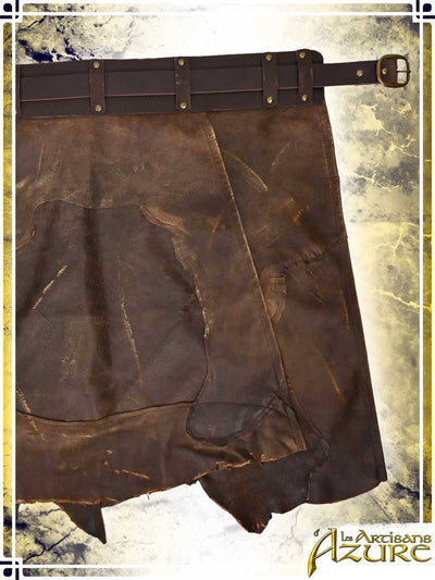 Battle Skirt War Skirts Les Artisans d'Azure Brown leather 2XLarge 