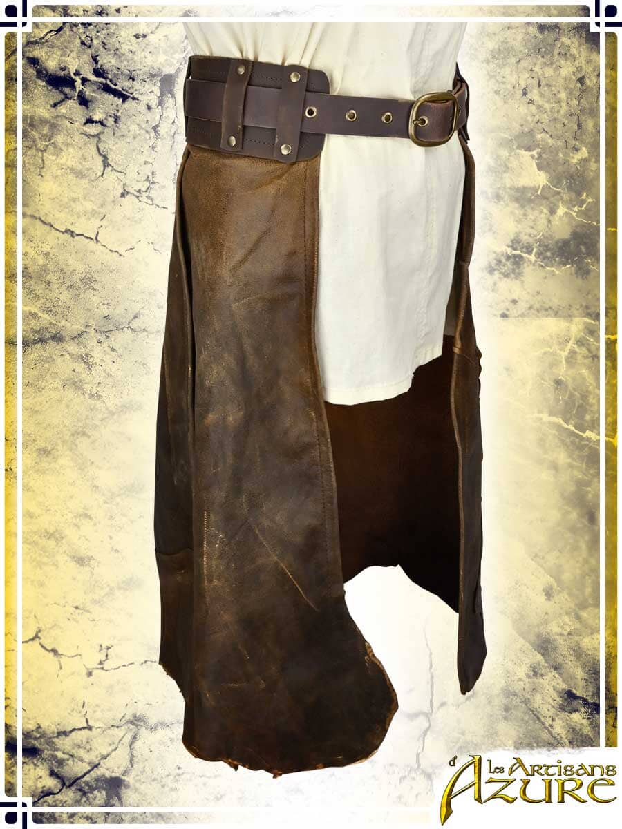 Battle Skirt War Skirts Les Artisans d'Azure Brown leather Medium 