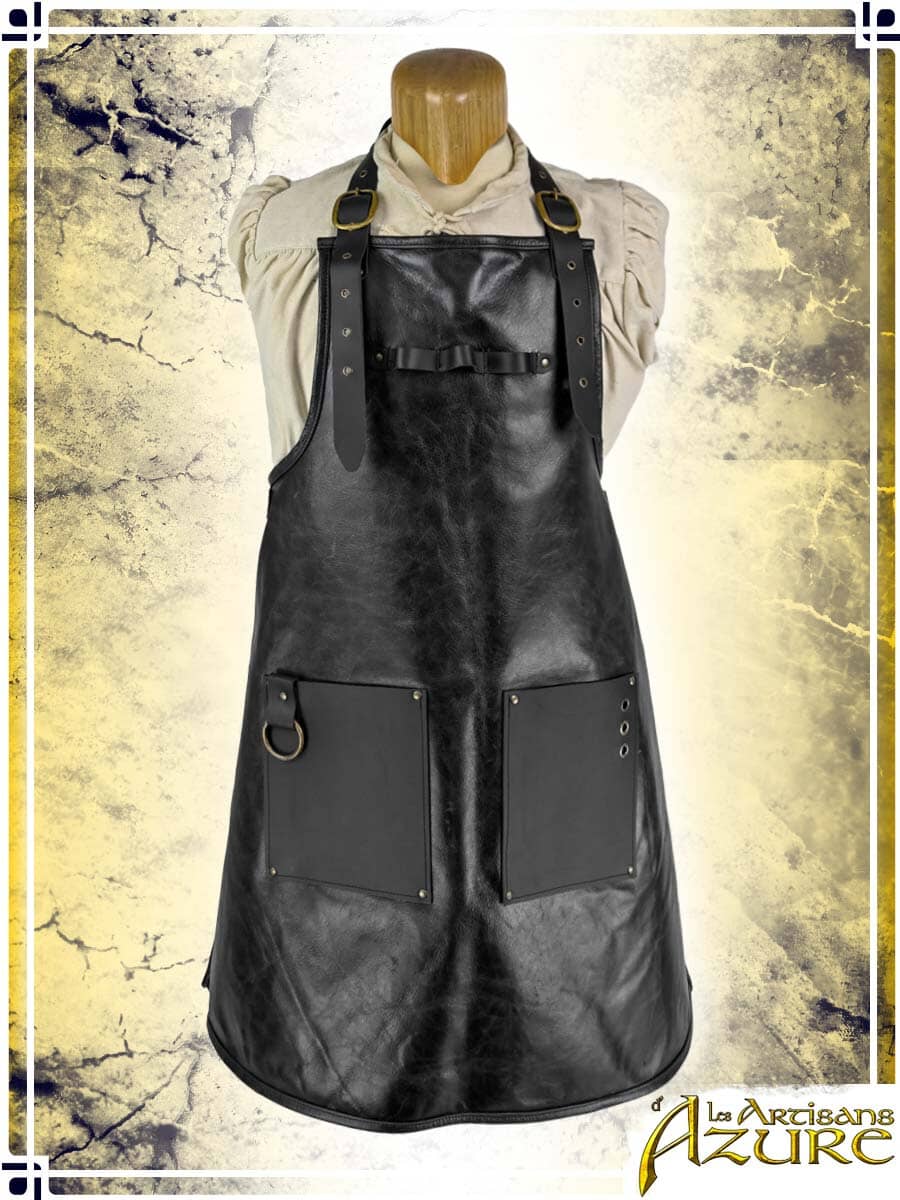 Blacksmith Apron Clothes Accessories Les Artisans d'Azure Black leather 