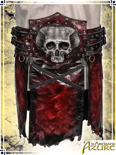 Bloodwalker Broad Belt Combat Belts Les Artisans d'Azure Medium With skull 