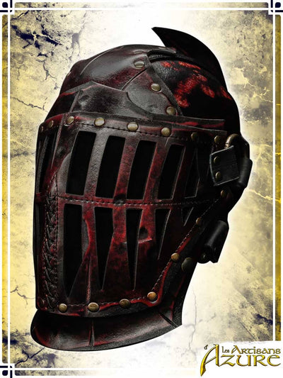 Bloodwalker Helmet Leather Helmets Les Artisans d'Azure 