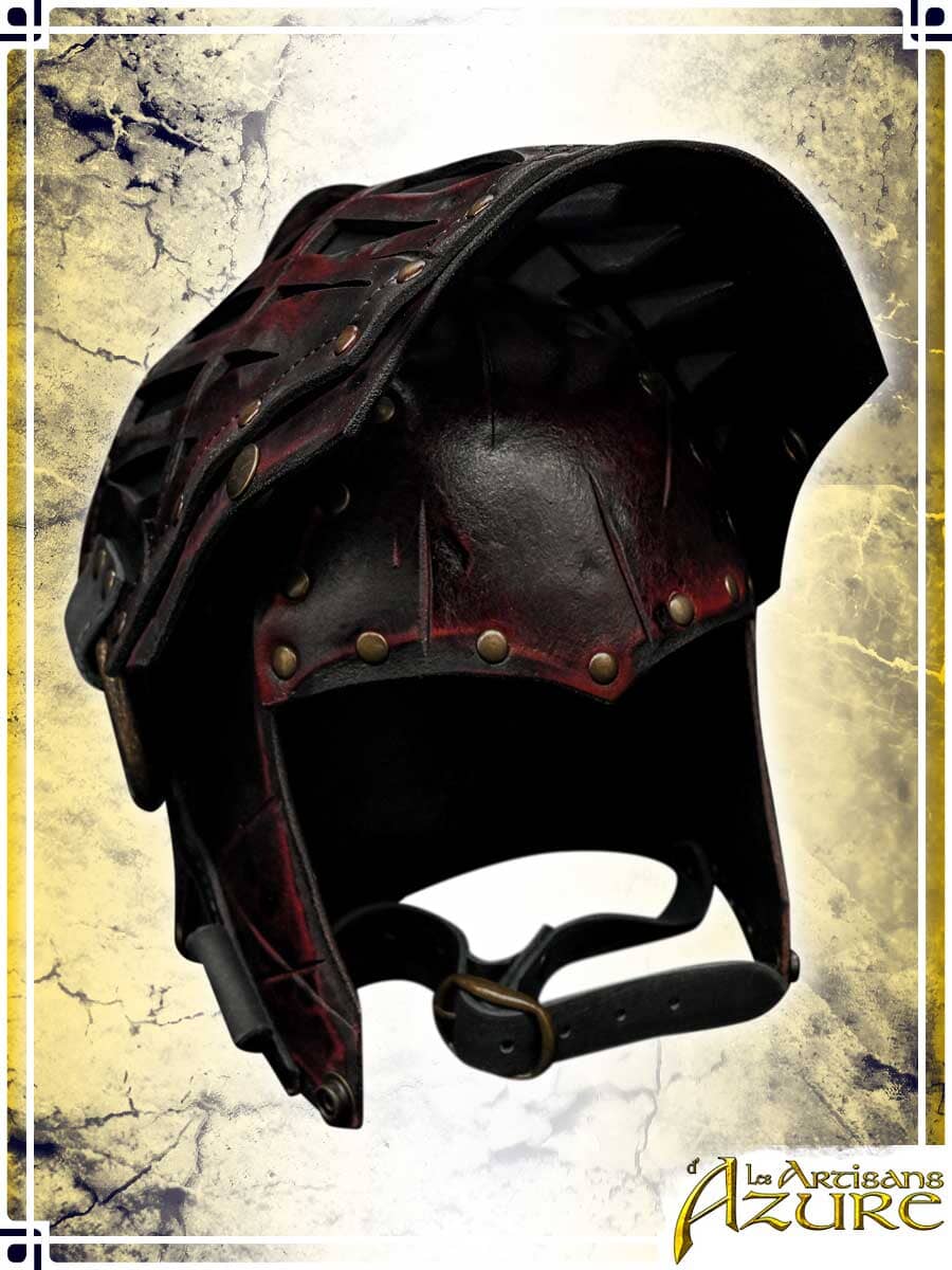 Bloodwalker Helmet Leather Helmets Les Artisans d'Azure 