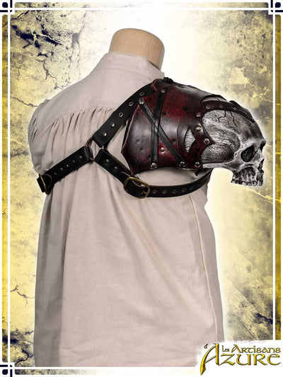 Bloodwalker Skull Pauldron Leather Pauldrons Les Artisans d'Azure 
