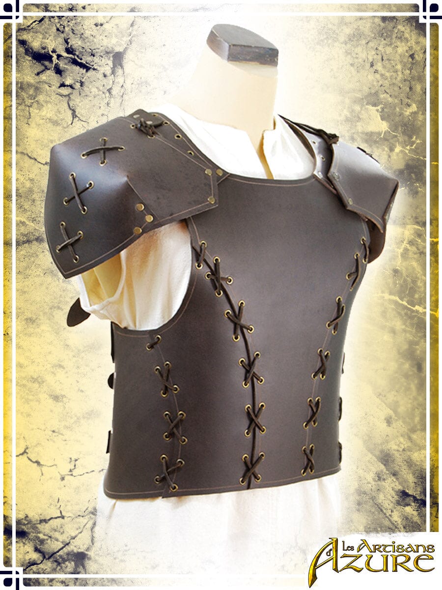 Borge Breastplate with Pauldrons Leather Armors Les Artisans d'Azure 