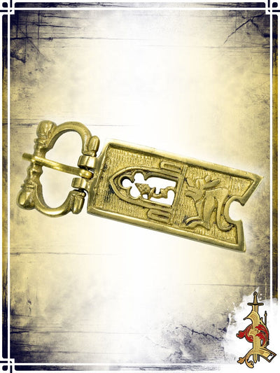 Brass Medieval Chivalric Buckle 1in – LB Buckles & Belt Tips Burgschneider - Zeughaus 