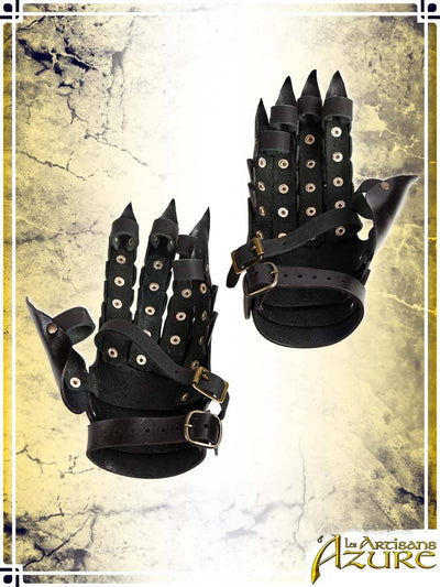 Clawed Gauntlets Leather Bracers Les Artisans d'Azure 