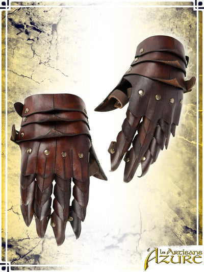 Clawed Gauntlets Leather Bracers Les Artisans d'Azure 