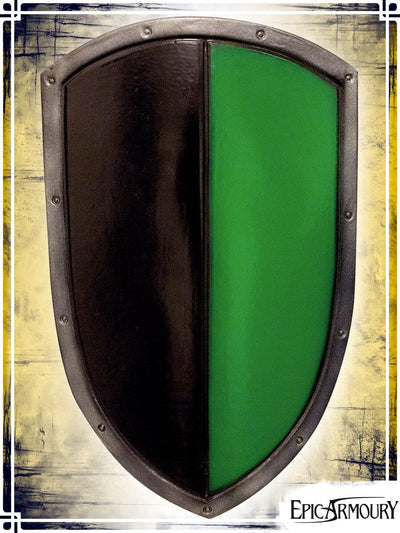 Heater Shield Latex Shields Epic Armoury Black|Green Medium Shield 