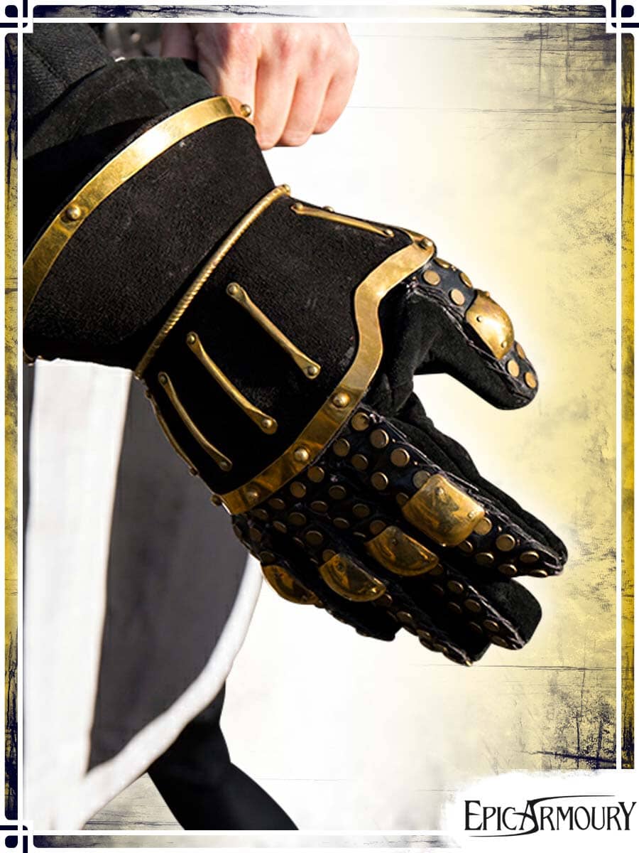 Hourglass Gauntlets Plate Bracers Epic Armoury Black 