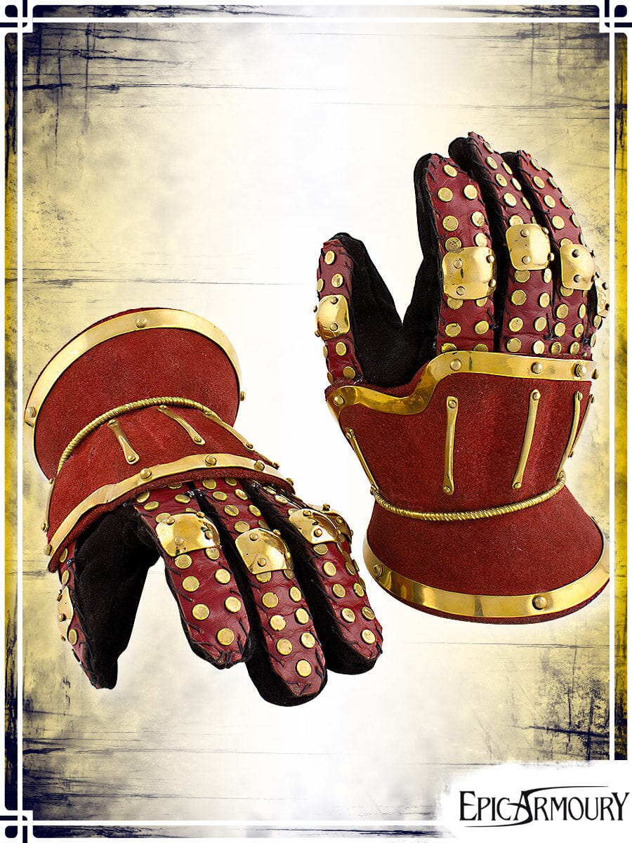 Hourglass Gauntlets Plate Bracers Epic Armoury Red 