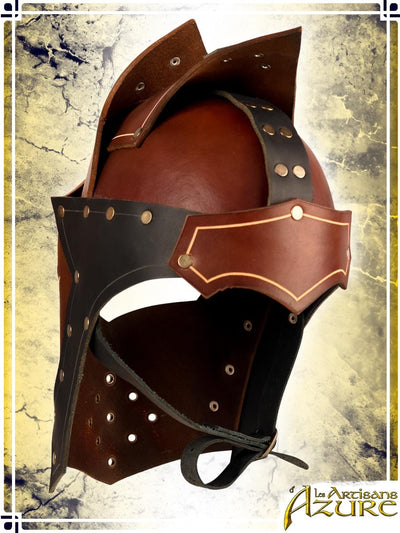 Knight's Helm Leather Helmets Les Artisans d'Azure 