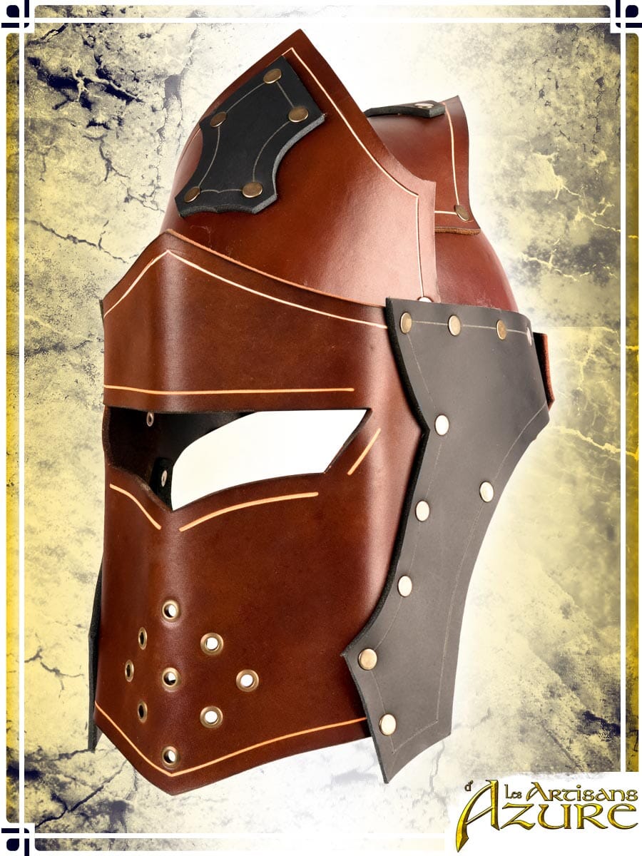 Knight's Helm Leather Helmets Les Artisans d'Azure 