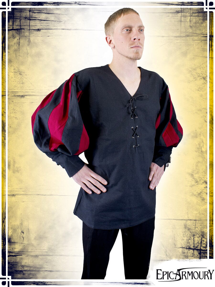 Landsknecht Shirt Shirts Epic Armoury Black|Red Small 