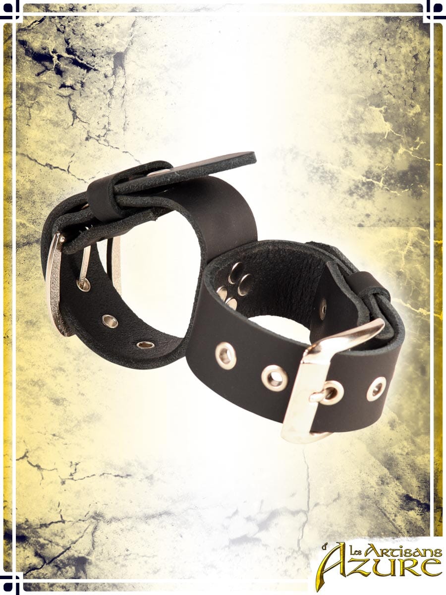 Leather Cuff Games & Other Accessories Les Artisans d'Azure Black 