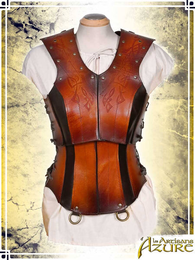 Light Shieldmaiden Leather Armor - Epic/Amber Female Armors Les Artisans d'Azure 