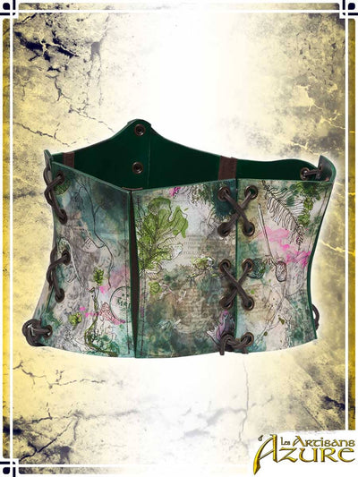 Long Corset Belt Manuscript – Botanist's Herbarium Corsets & Large Belts Les Artisans d'Azure 