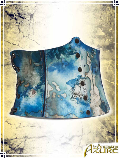 Long Corset Belt Manuscript – Magellan's Map Corsets & Large Belts Les Artisans d'Azure 