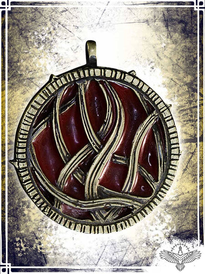 Pendant - Crimson Seed Talisman - Elden Ring Jewelry Copper Raven 