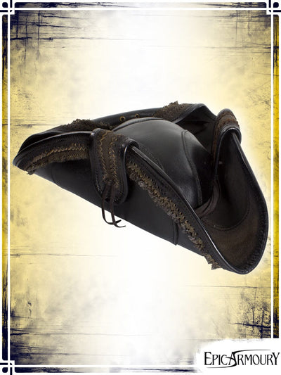 Pirate Hat Leather Hats Epic Armoury Black Small 