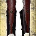Roman Greaves with Knee Leather Greaves Les Artisans d'Azure 
