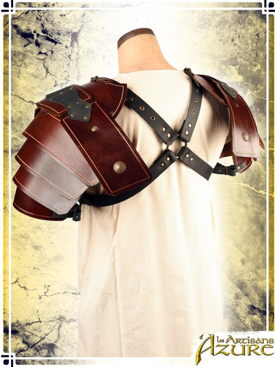 Roman Pauldrons 1 (To be Discontinued) Leather Pauldrons Les Artisans d'Azure 