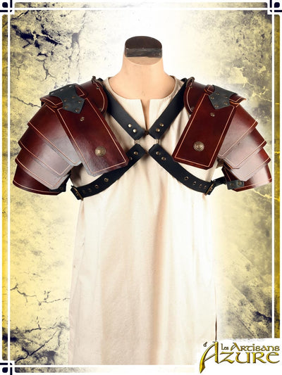 Roman Pauldrons 1 (To be Discontinued) Leather Pauldrons Les Artisans d'Azure 