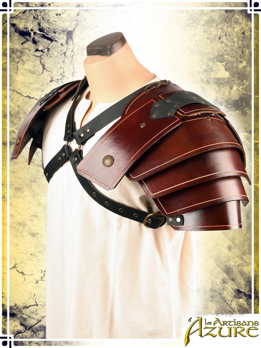 Roman Pauldrons 1 (To be Discontinued) Leather Pauldrons Les Artisans d'Azure 