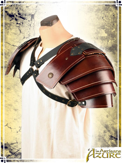 Roman Pauldrons 1 (To be Discontinued) Leather Pauldrons Les Artisans d'Azure 