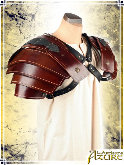 Roman Pauldrons 1 (To be Discontinued) Leather Pauldrons Les Artisans d'Azure 