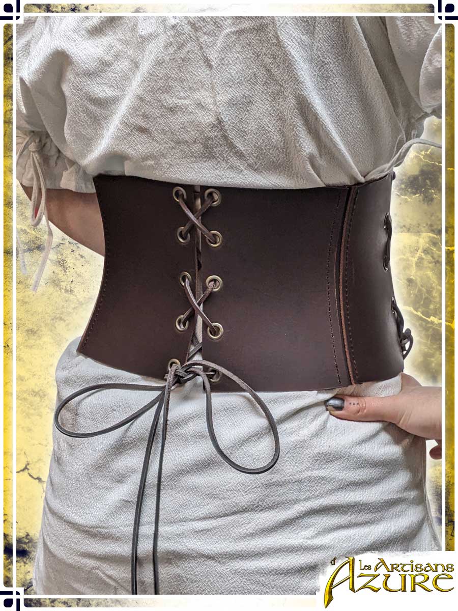 Long Corset Belt Corsets & Large Belts Les Artisans d'Azure Medium Brown 