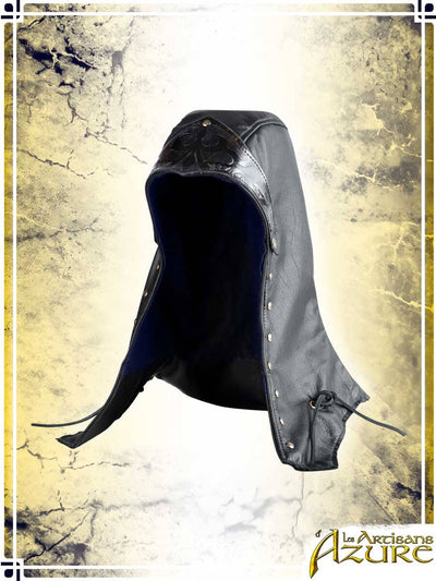Assassin Leather Hood Hoods Les Artisans d'Azure Blue 