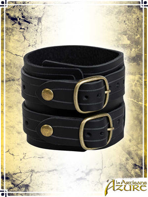 Bracelet with 2 straps Jewelry Les Artisans d'Azure Black 