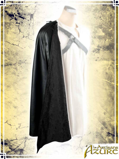 Assassin's Leather Half-Cape Capes Les Artisans d'Azure Black 
