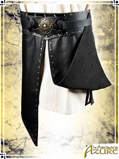 Assassin Large Belt Combat Belts Les Artisans d'Azure 2XLarge Black 