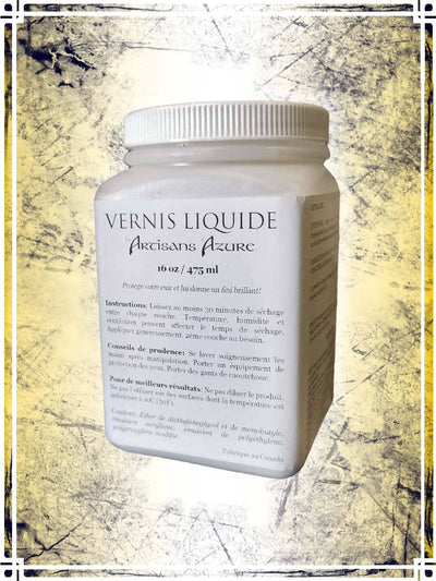 Liquid Varnish 16 oz / 475 ml Leather Dyes & Varnishes Les Artisans d'Azure 