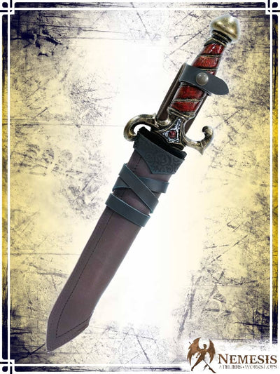 Athena Scabbard - Straight Blade Dagger Deluxe Scabbards Ateliers Nemesis - Athena Brown leather 