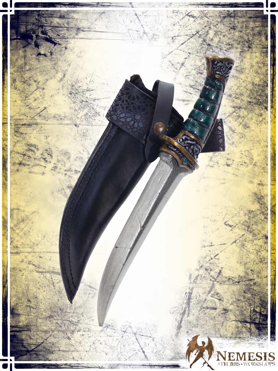 Athena Scabbard - Kandjar Dagger Deluxe Scabbards Ateliers Nemesis - Athena Black leather 