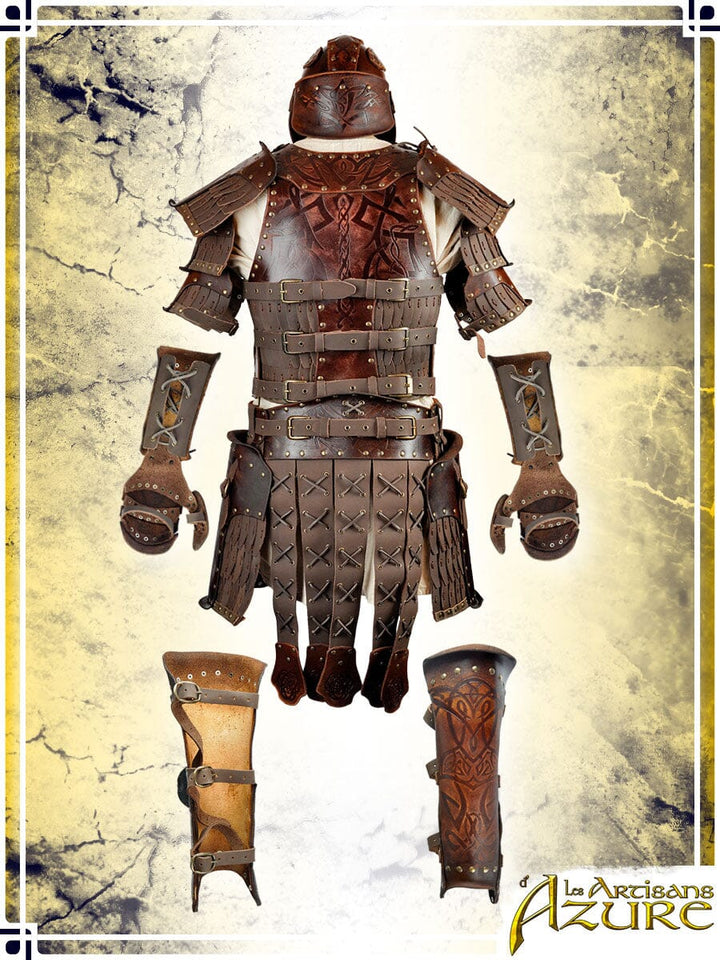 Armure De Torse En Cuir - Costume Viking Médiéval - LARP SCA - Cuir Brun