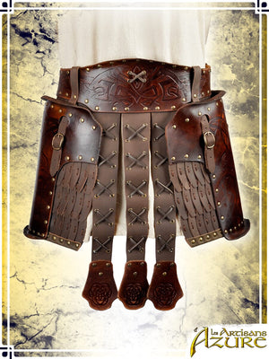 Viking Large Belt with Tassets Combat Belts Les Artisans d'Azure 